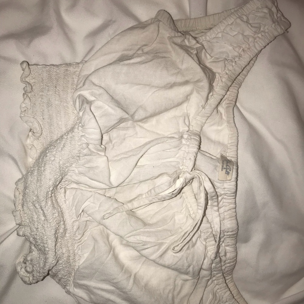 Brandy Melville white off shoulder top